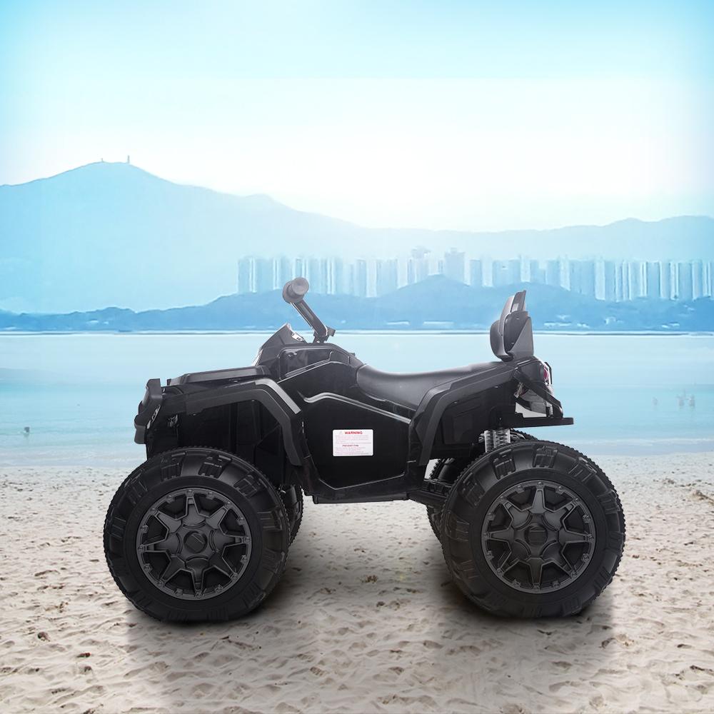 Clearance! Kids 12v Ride ON Toys, Battery Powered Ride ON Toys Car, 4-Wheeler ATV Ride ON Car w/ 3.7mph Max, 2 Speed, LED Lights, AUX Jack, Radio, Electric Motorcycle for Boys/Girls, Black, W1890