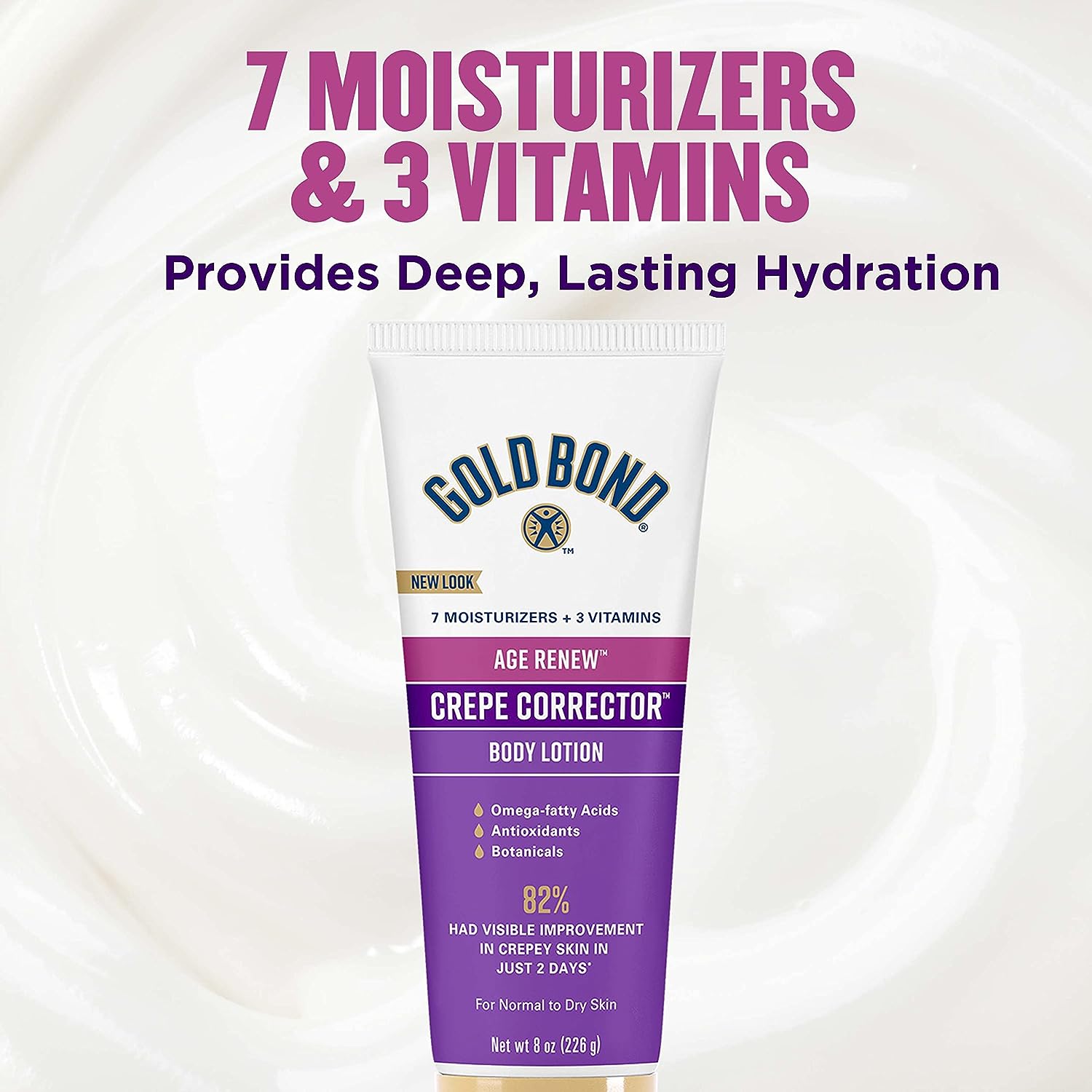 Gold Bond Age Renew Crepe Corrector Body Lotion, Replenishing &amp; Smoothing Formula, 8 oz.
