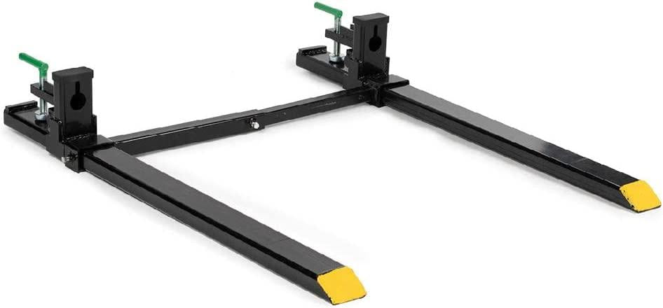 Attachments Medium-Duty 46" Clamp-on Pallet Forks Stabilizer Bar Rated 4,000 LB Loader or Skid Steer