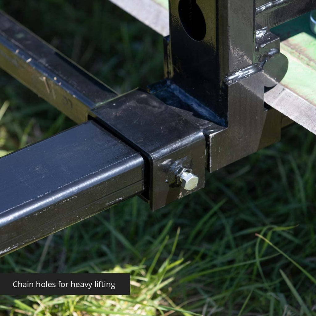Attachments Medium-Duty 46" Clamp-on Pallet Forks Stabilizer Bar Rated 4,000 LB Loader or Skid Steer
