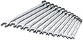 SK Professional Tools 86127 13-Piece 6-Point Metric Long Combination Wrench Set - SuperKrome Finish, Set of 13 Chrome Wrenches Made in USA