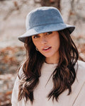 Corduroy Bucket Hat - Dusty Blue - FINAL SALE
