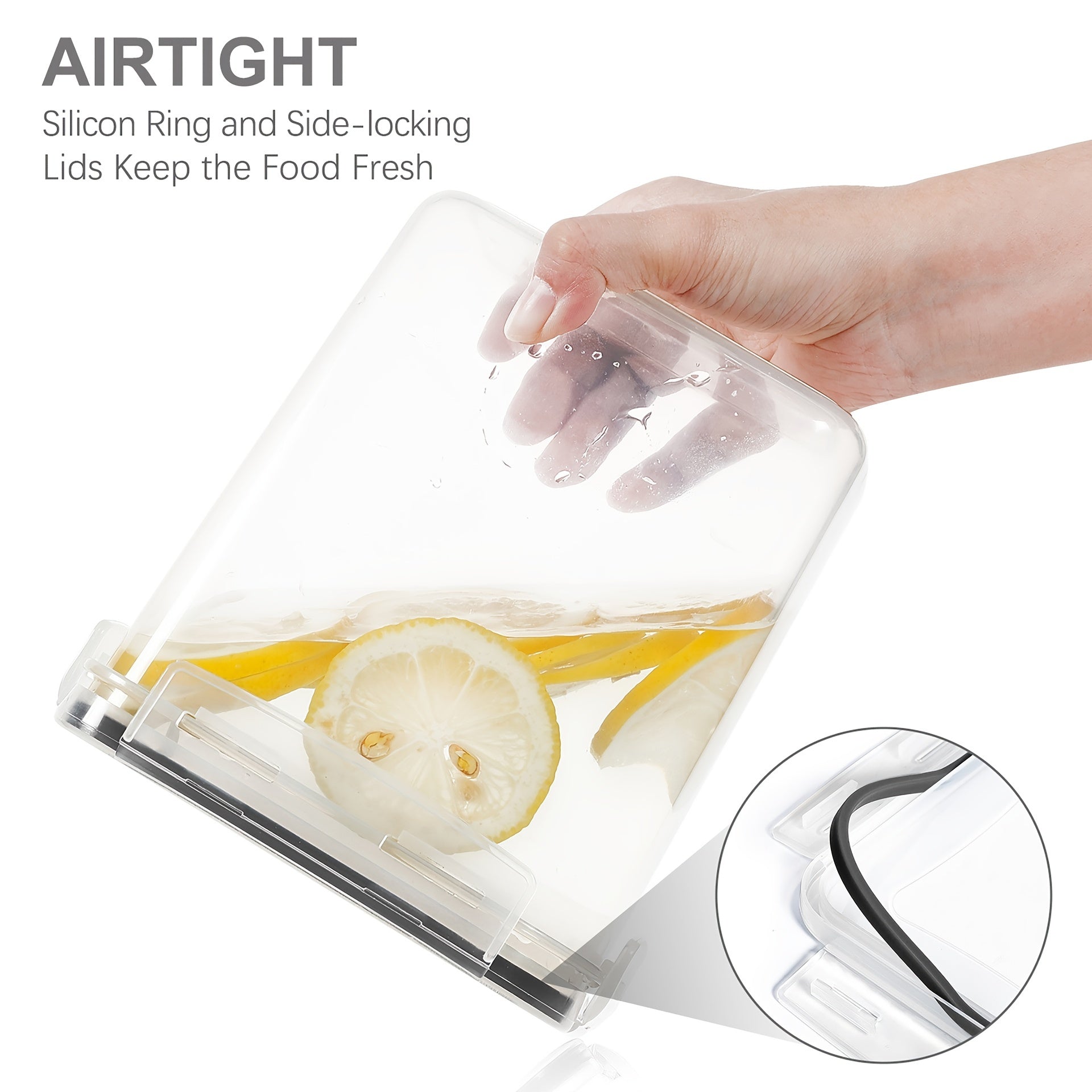 3/4/7pcs Plastic Airtight Food Containers For Kitchen Organization With Lids, 24 Labels, 1 Marker For Cereal And Flour StoraContainers PP Material