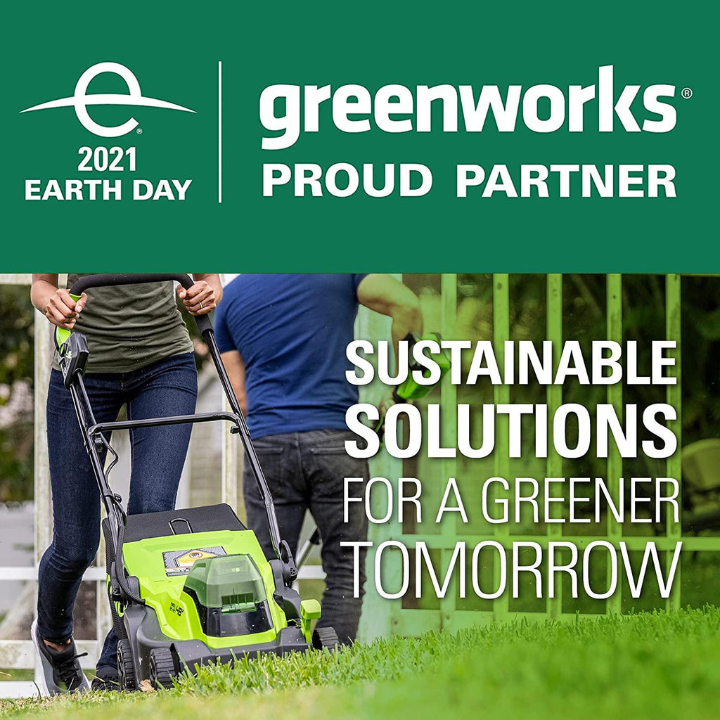 Greenworks 48V 14" Brushless Cordless Lawn Mower, (2) 4.0Ah USB Batteries (USB Hub) and Dual Port Rapid Charger Included (2 x 24V)