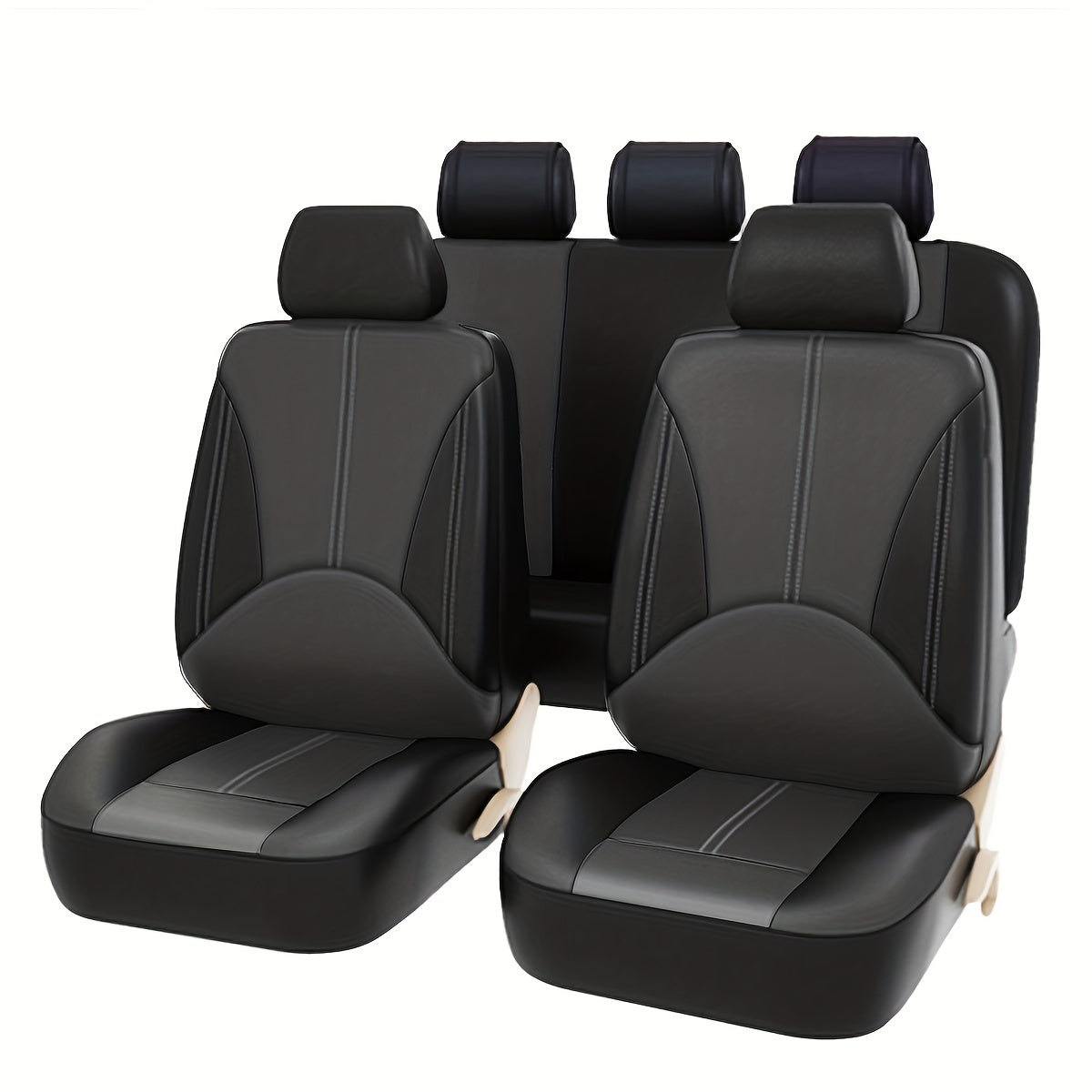 Car PU Leather Seat Cover High Quality Full Set universal cars Leather Seat Cover 5 Seat Protection Cover Suitable For Most Cars