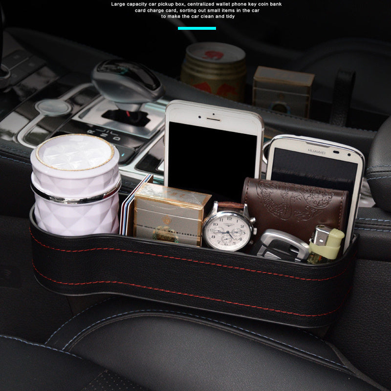 Car Seat StoraBox Card Phone Holder Pocket Car Seat Gap Leather StoraBox Seat Gap Pocket StoraBox Universal