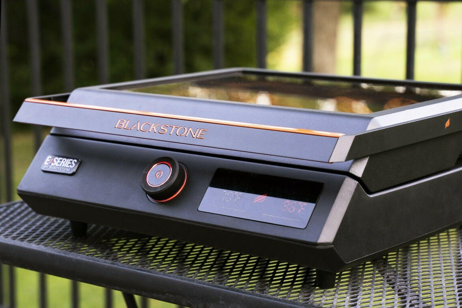 Electric Tabletop Griddle Portable 17in W Hood LarLCD Digital Indoor Outdoor