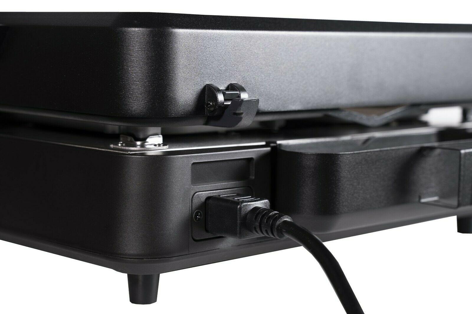 Electric Tabletop Griddle Portable 17in W Hood LarLCD Digital Indoor Outdoor