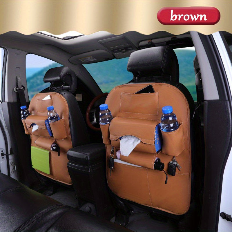 1pc Car Back Seat Organizers, StoraPockets Kick Mats Car Back Seat Protectors Tissue Boxcup Holder Laptop Table Car Eating Tray For ParOnly