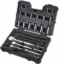 Westward 1/2", 3/8", 1/4"Drive SAE/Metric Chrome Socket Set, Number of Pieces: 86 Chrome 53PN73-1 Each