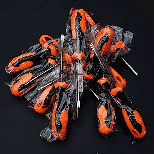 Screwdriver 120Pcs Durable Hand Tool Slotted Occus Screwdriver Steel Multi-Function Screw Driver Tools - (Color: 6mm 6inch Slotted)
