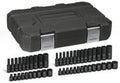 48 PIece 1/4"" Drive 6 Point SAE/Metric Standard and Deep Impact Socket Set Tools Equipment Hand Tools