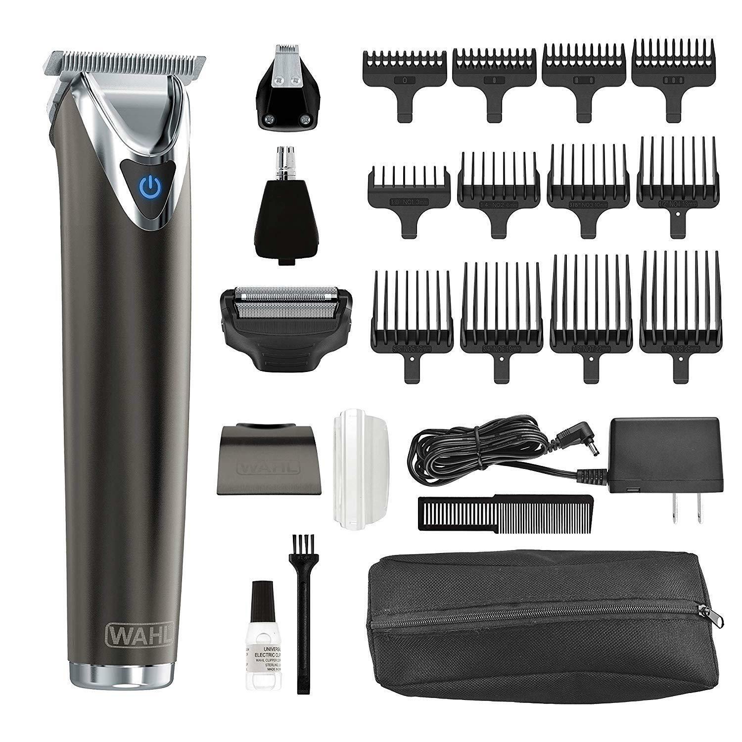 Wahl Clipper Slate  Steel Lithium Ion Plus Beard Trimmers for Men,