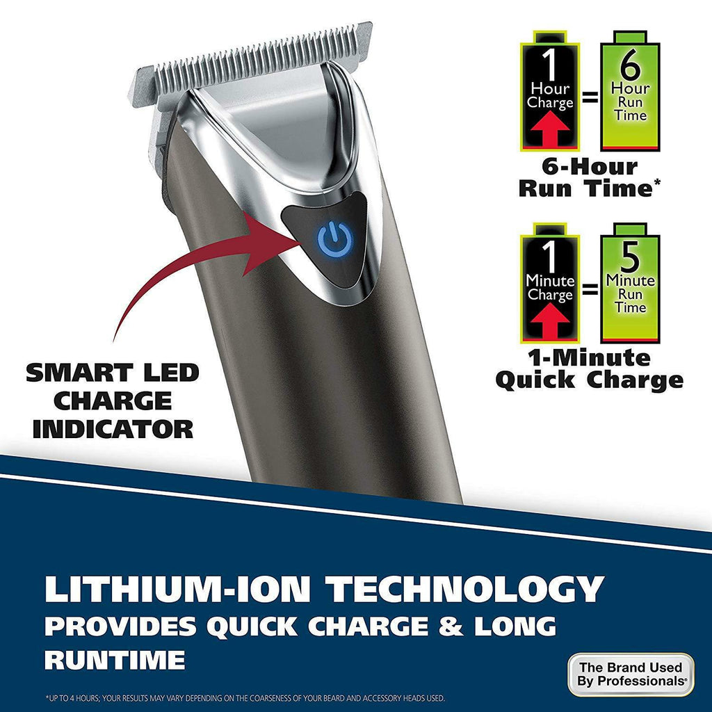 Wahl Clipper Slate  Steel Lithium Ion Plus Beard Trimmers for Men,
