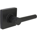Highland Matte Black Hall and Closet Door Lever with Square Rose
