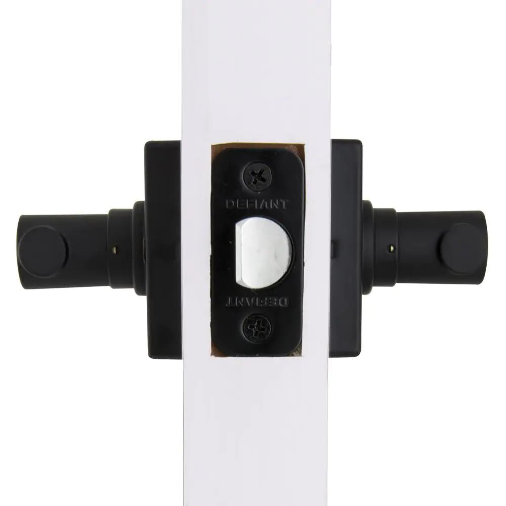 Highland Matte Black Hall and Closet Door Lever with Square Rose