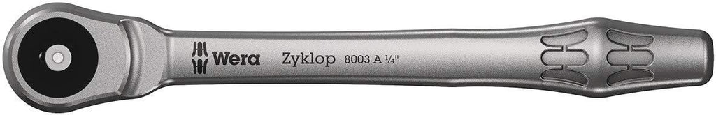 W05004017001 8100 SA 7 Zyklop Metal Ratchet Set with Push-Through Square, 1/4" Drive, Metric, 28 Pieces