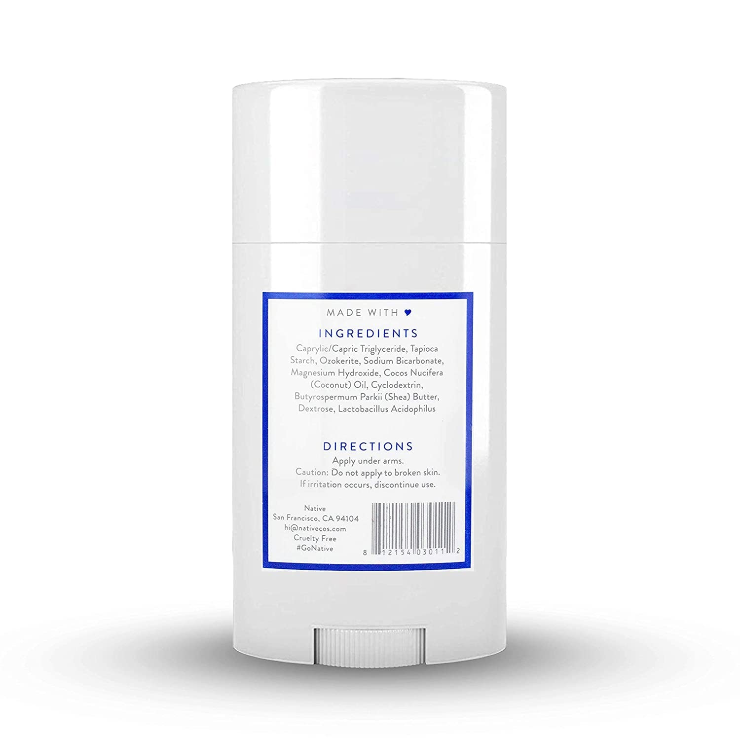 Native Deodorant | Natural Deodorant for Women and Men, Aluminum Free with Baking Soda, Probiotics, Coconut Oil and Shea Butter | Unscented