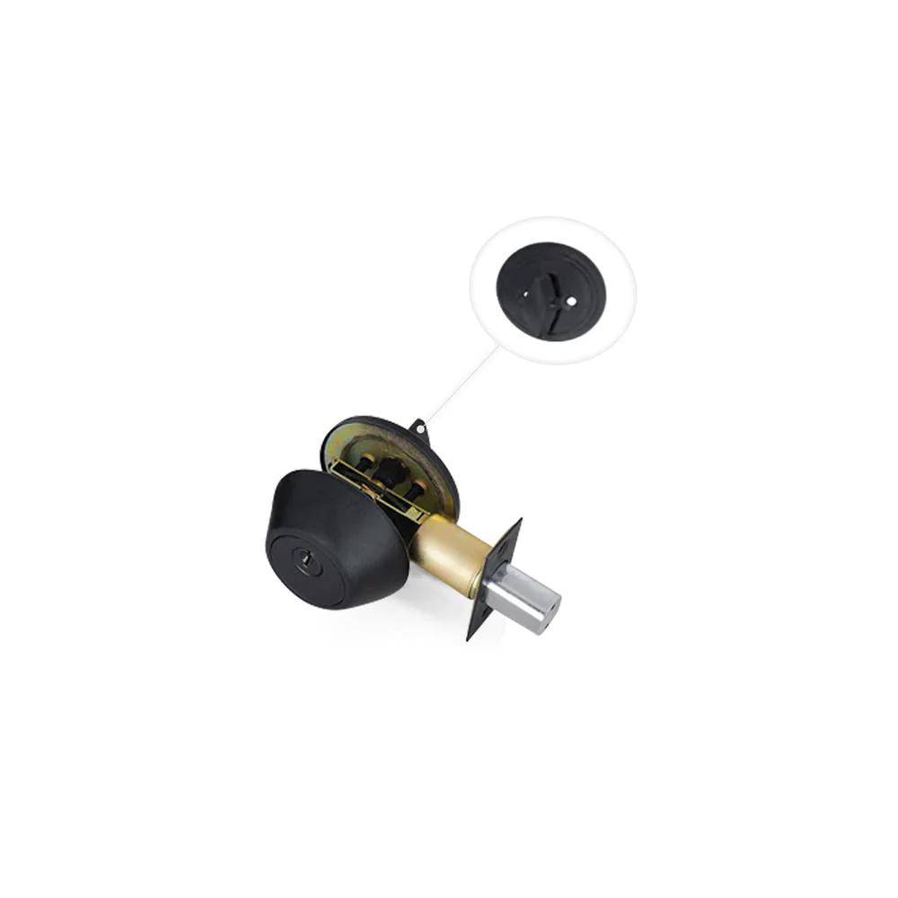 Black Entry Door Knob Combo Lock Set with Deadbolt and 18 Keys Total, (3-Pack, Keyed Alike)