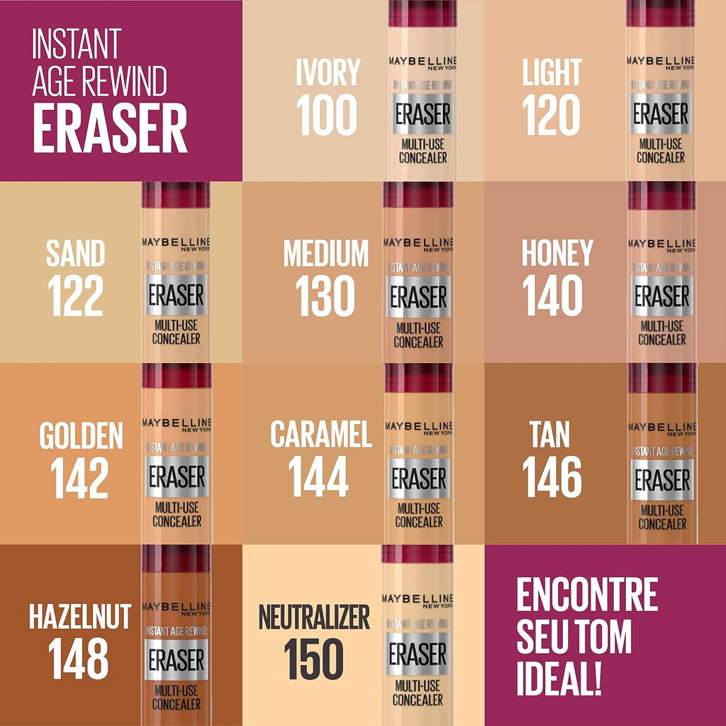Maybelline Instant Age Rewind Eraser Dark Circles Treatment Multi-Use Concealer, 122, 1 Count (Packaging May Vary)