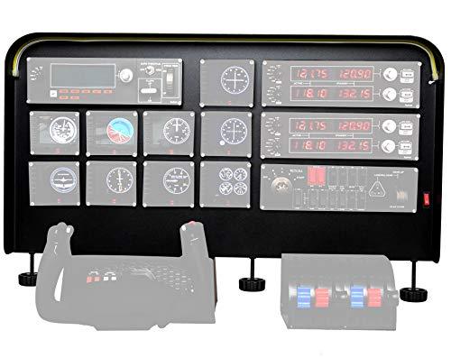 Flight Hero-Simulator Cockpit Panel Kit Compatible with Logitech Saitek and Honeycomb Yoke Logitech Saitek Switch Panel and Instrument Panel Throttle (not Include Game-Device)