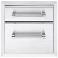 18-Inch SS Double Access Drawer - Small Top Drawer