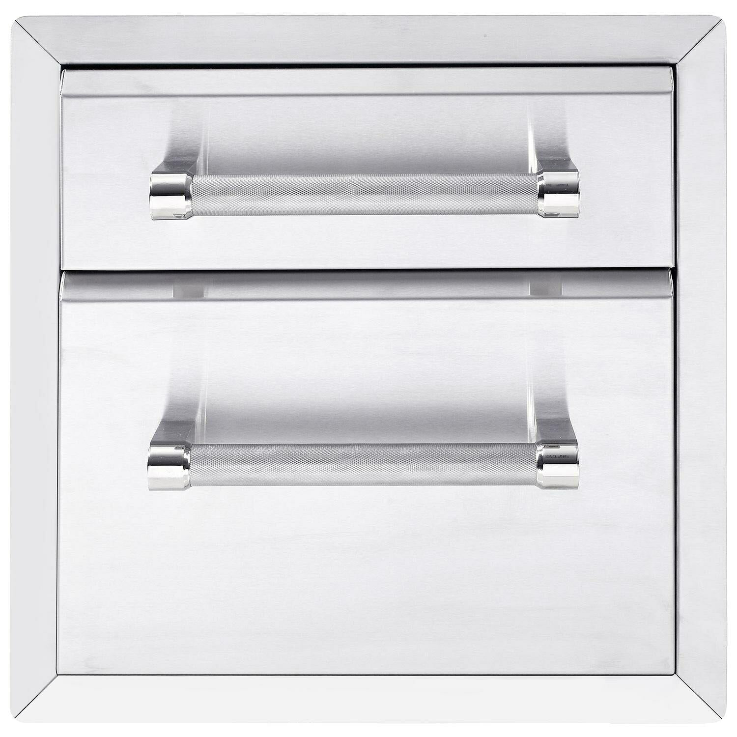 18-Inch SS Double Access Drawer - Small Top Drawer