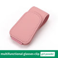 Car Visor Sunglass Holder, Magnetic PU Leather Glasses Eyeglass Hanger Clip For Car Sunglasses Holder And Ticket Card Clip For Car Visor Accessories
