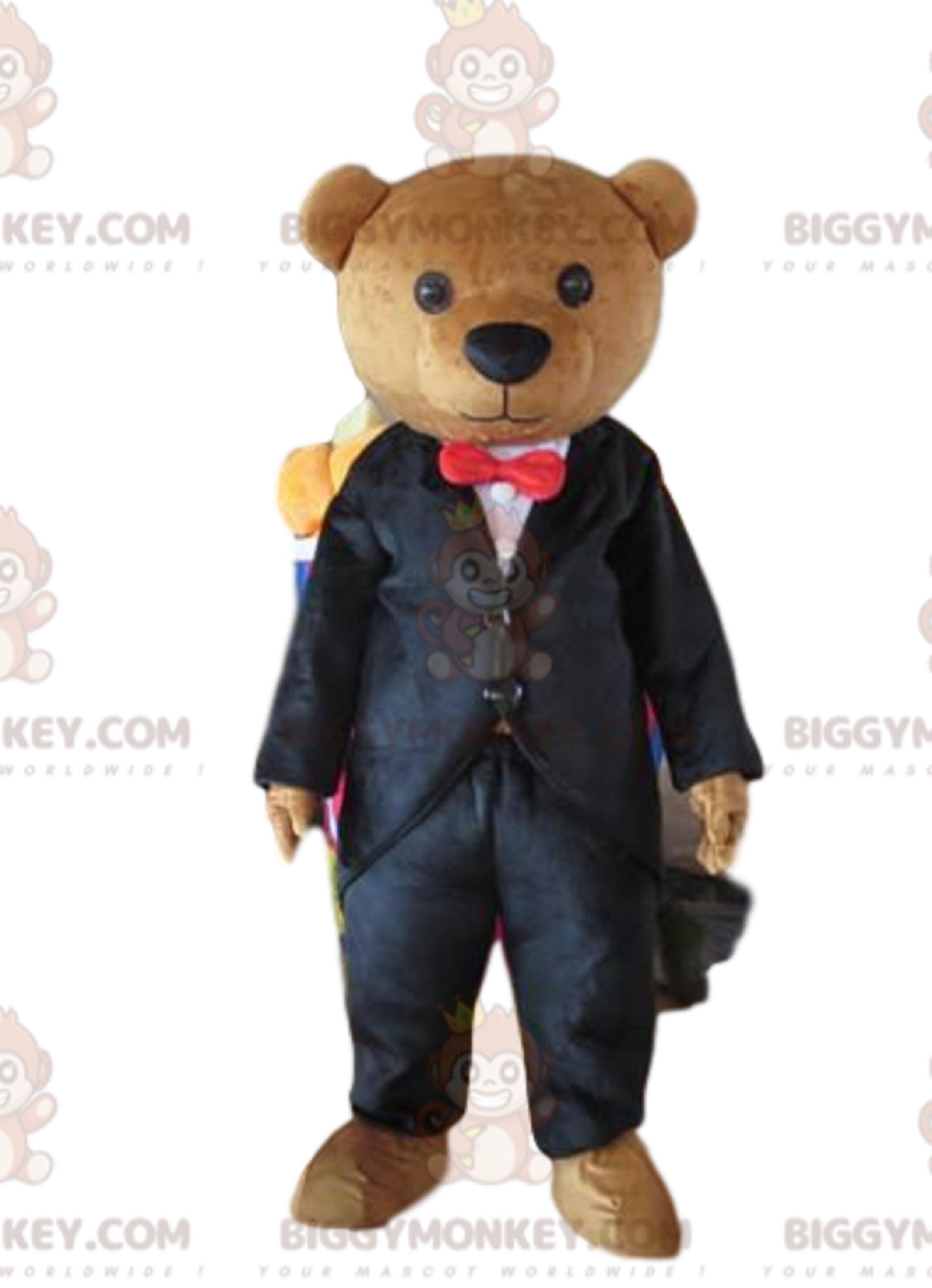 BIGGYMONKEYMascot Costume Costume Teddy, Stylish Bear, Businessman