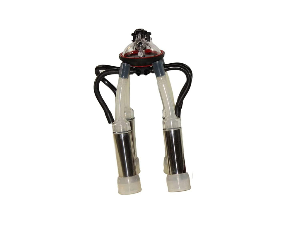 Melasty, Cow Assembly 240cc MilClaw with Plugs and caps Allowing You to Detach Liners/inflations and Milk 2 to 3 teats.7 FT Milk and Pulsator Hose Attached Ready to Start Milking.