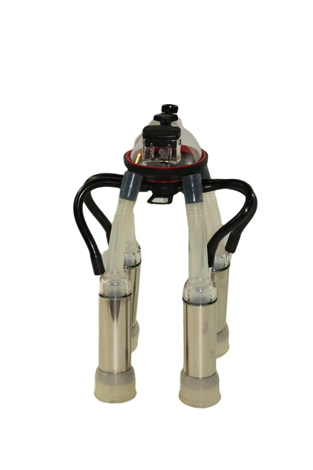 Melasty, Cow Assembly 240cc MilClaw with Plugs and caps Allowing You to Detach Liners/inflations and Milk 2 to 3 teats.7 FT Milk and Pulsator Hose Attached Ready to Start Milking.