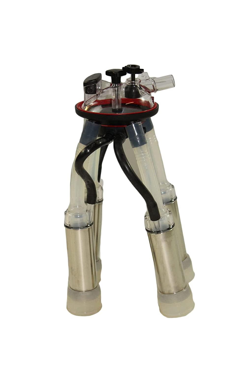 Melasty, Cow Assembly 240cc MilClaw with Plugs and caps Allowing You to Detach Liners/inflations and Milk 2 to 3 teats.7 FT Milk and Pulsator Hose Attached Ready to Start Milking.