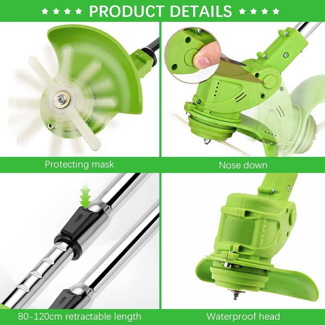 24V Electric Weed Eater，ego String Trimmer，Grass Trimmer，Weed Wacker Cordless，Weed Wacker，Garden, Lawn Trimming Tools, Lithium Battery Tools
