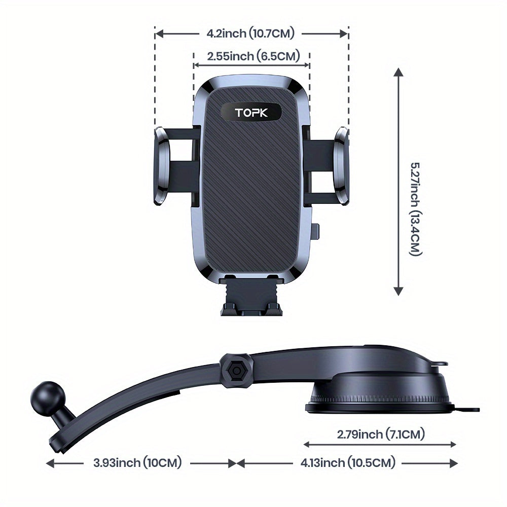 Car Phone Holder Mount , Upgraded HandsStand, Phone Holder For Car Dashboard, Compatible With  Samsung Android
