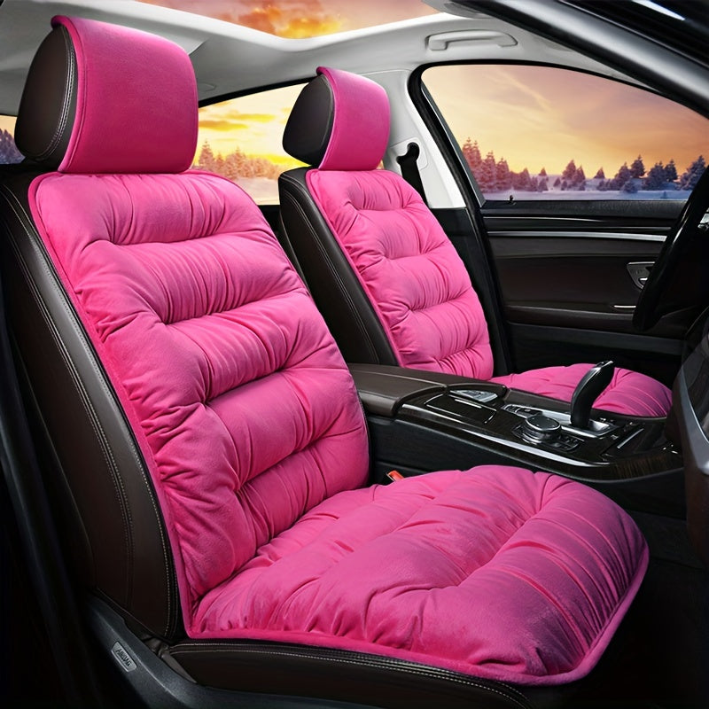1pc Soft Plush Car Seat Cover, Automobiles Seat Cover Cushion Pad Car Seat Protector Universal Winter Auto Interior Accessories