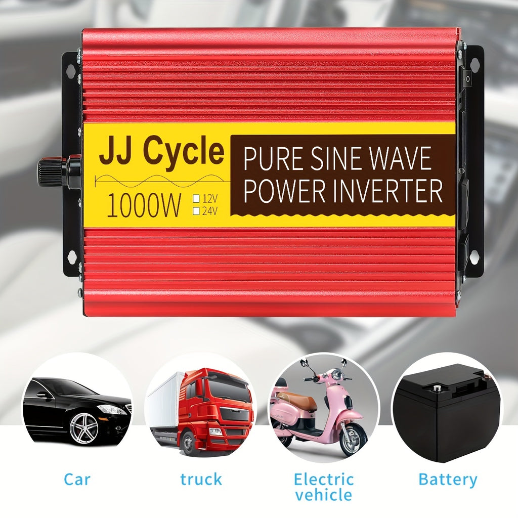 Pure Sine Wave Power Inverter 12V/24V To 110V 60HZ 500W 1000W 1500W 2000W DC To AC VoltaConverter Power Supply
