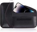 LANPARD Faraday Bag for Phones and Car Keys, 2 Pack RFID Signal Blocking Bag, Carbon Fiber Material Shielding Case for Cell Phone Privacy Protection &amp; Key Fob, Anti-Tracking Anti-Hacking Case Blocker