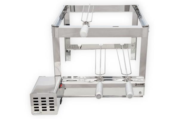 Brazilian High Rotisserie BBQ Grill  Still 3 Skewers Giragril Inox