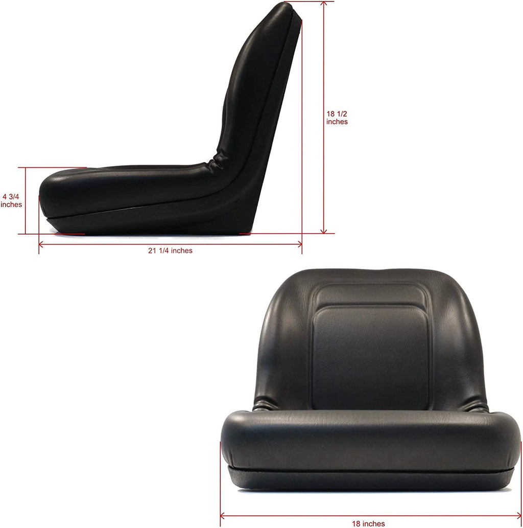 Lawn Mower, Garden Tractor UTV / ATV Seat Black High Back Vinyl Universal Mount B1LGT100BL