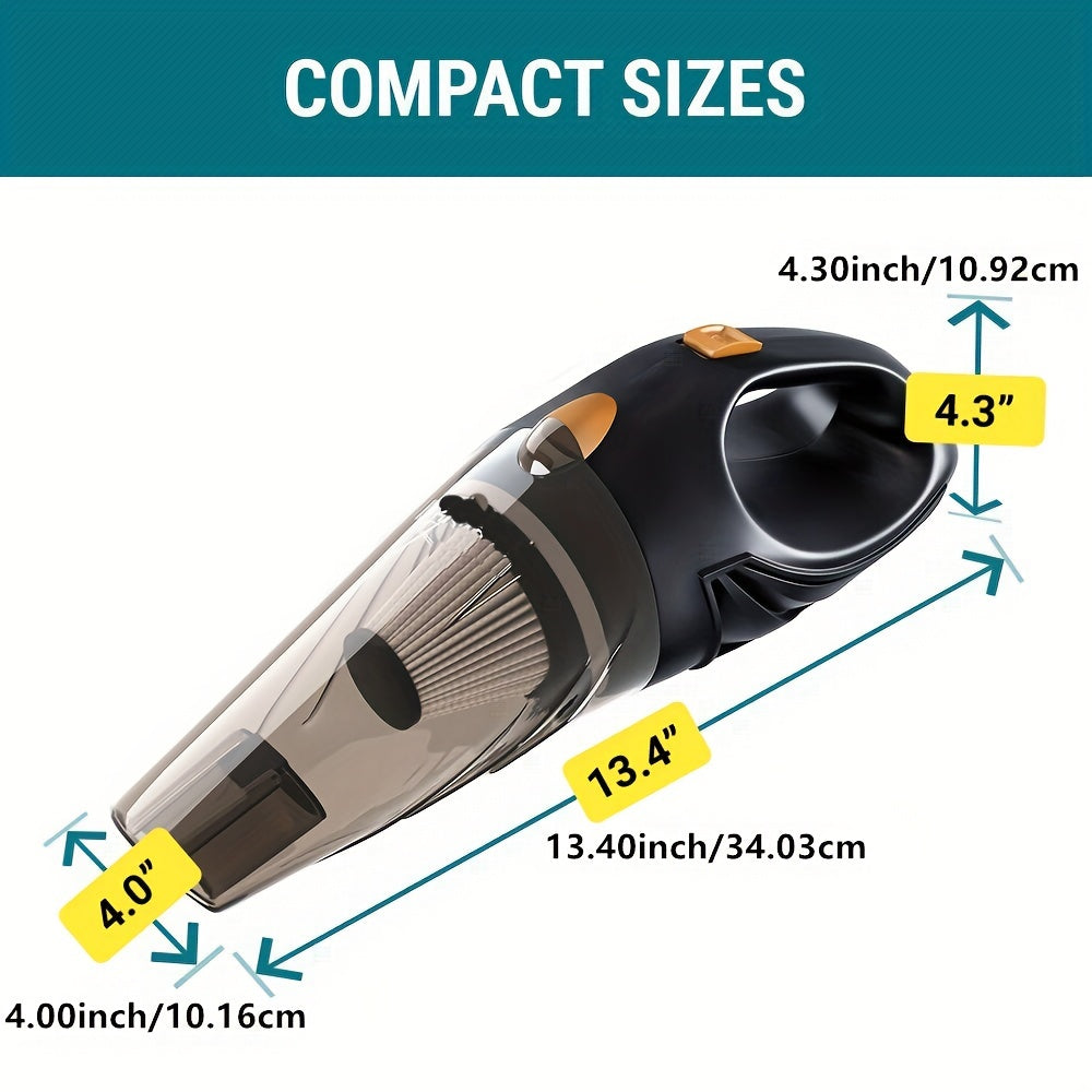 Car Vacuum Cleaner Car Accessories Small 12V High Power Handheld Portable Car Vacuum Cord &amp; Bag Detailing Kit Essentials For Travel, RV Camper