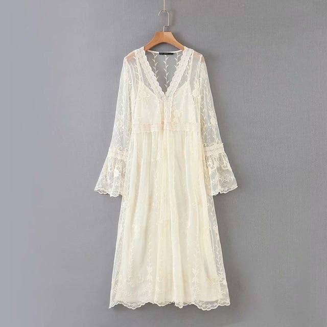 white lace dress