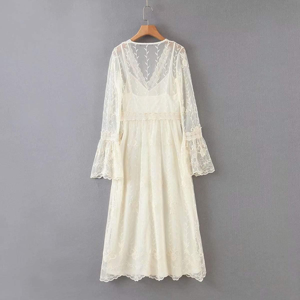 white lace dress