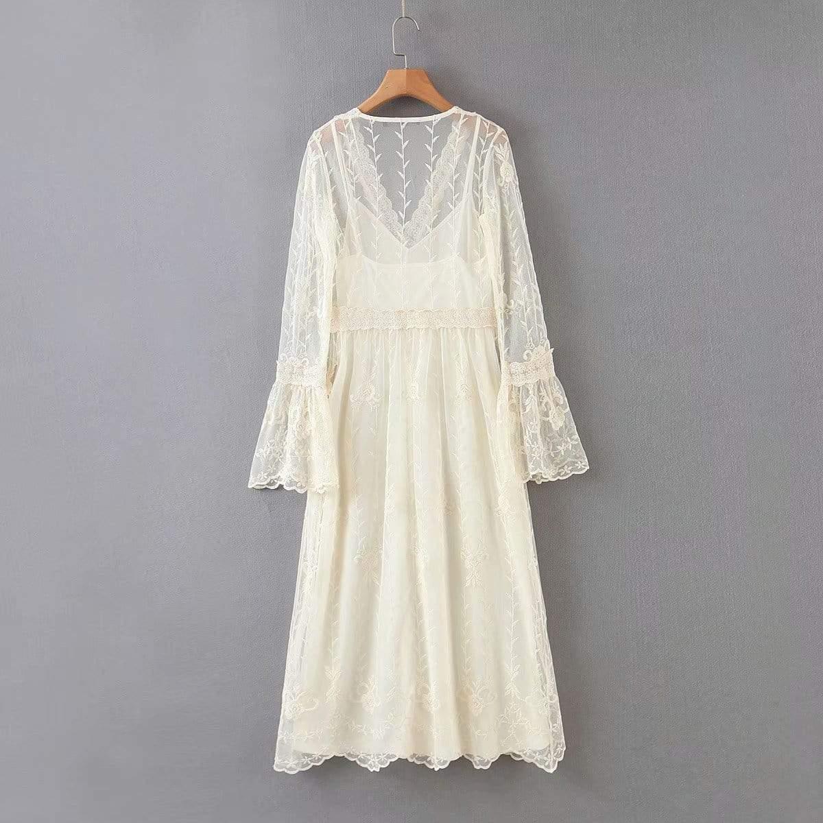 white lace dress