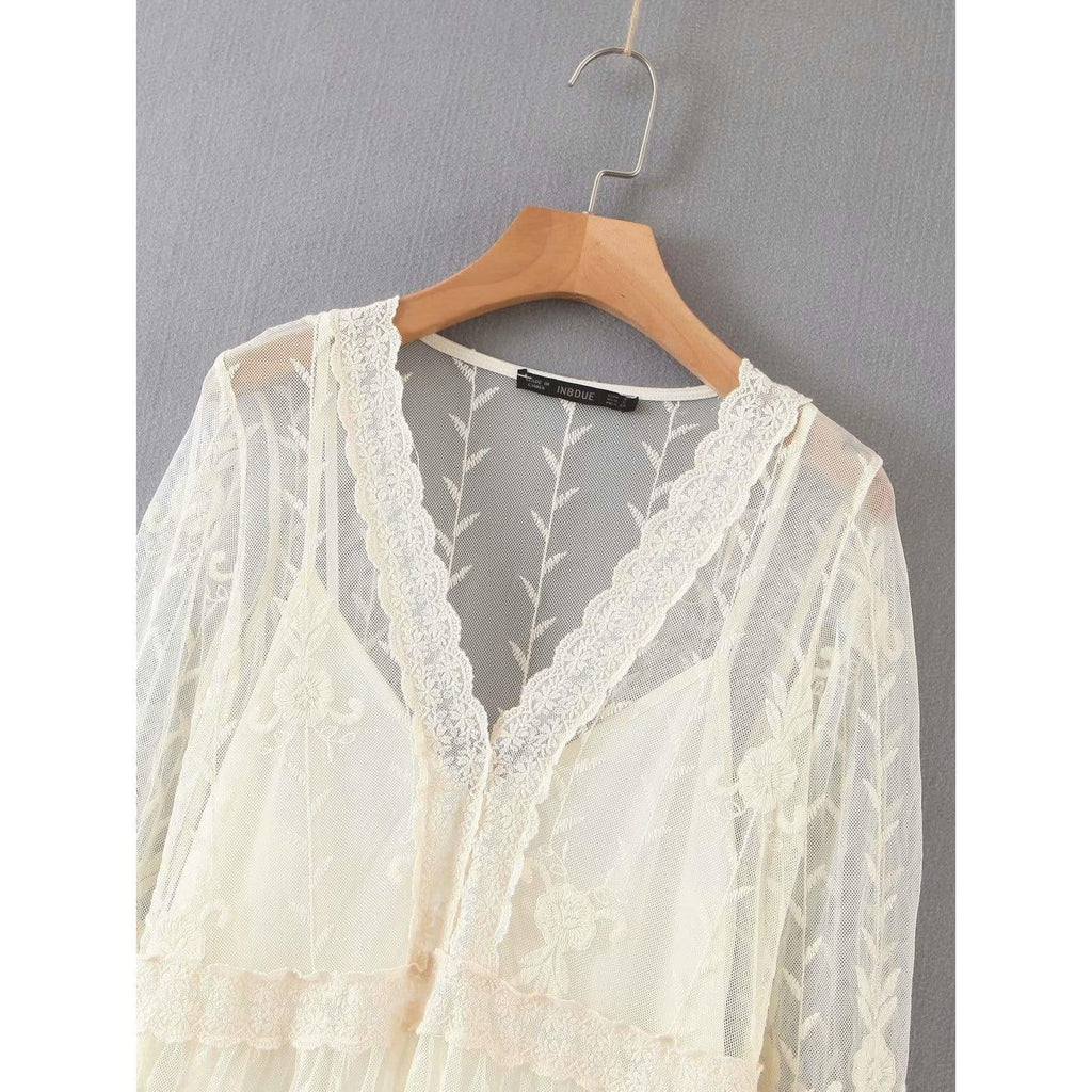 white lace dress