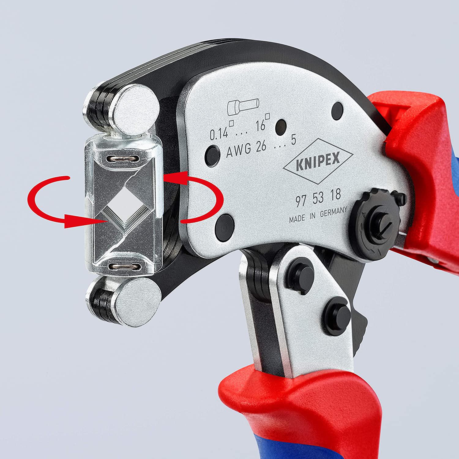 KNIPEX Tools - Twistor16 Self-Adjusting Crimping Pliers (975318)
