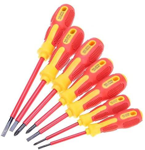 SHYPT Insulated Screwdriver Set Withstand Volta1000V Precision Magnetic Phillips Slotted for Electrician Repair Hand Tool Kit