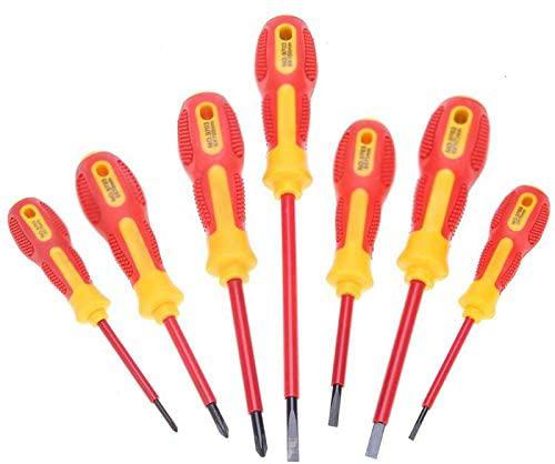 SHYPT Insulated Screwdriver Set Withstand Volta1000V Precision Magnetic Phillips Slotted for Electrician Repair Hand Tool Kit