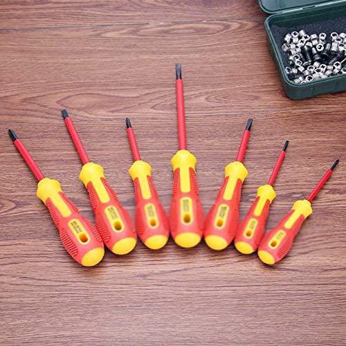 SHYPT Insulated Screwdriver Set Withstand Volta1000V Precision Magnetic Phillips Slotted for Electrician Repair Hand Tool Kit