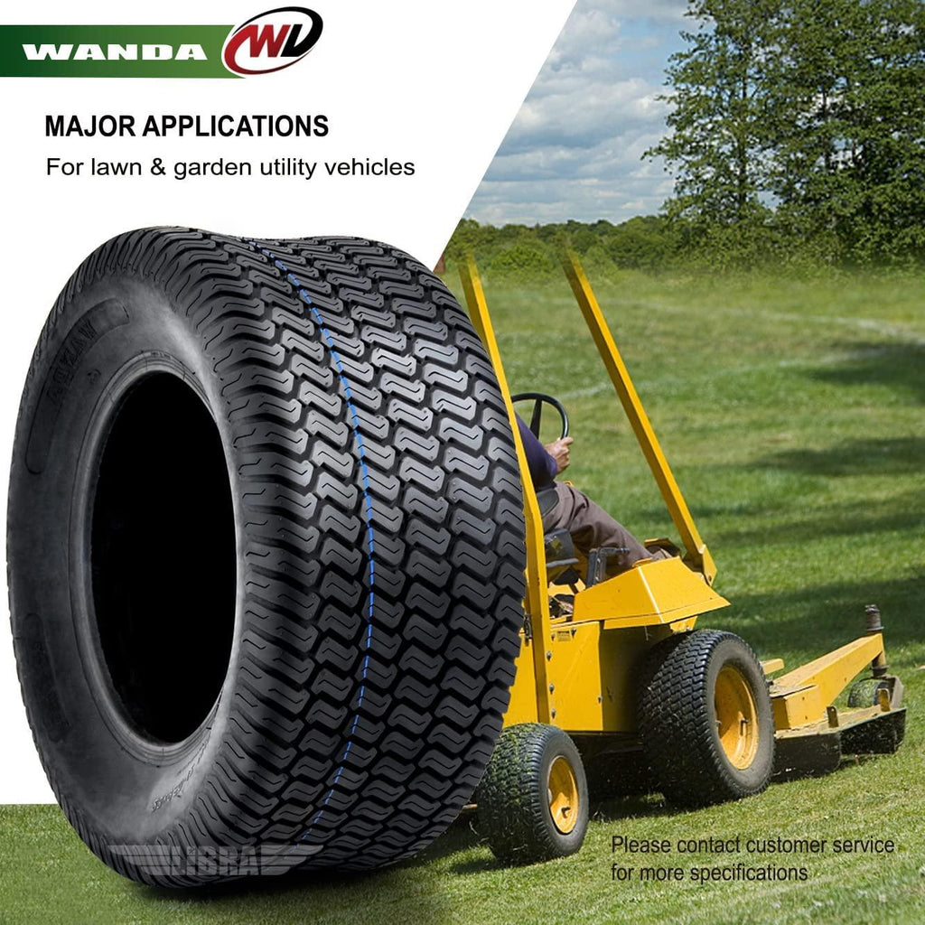 Set of 4 New Lawn Mower Turf Tires 15x6-6 Front & 20x10-8 Rear /4PR -13016/13040