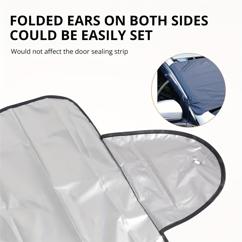 Winter Car Snow Cover Foldable Car Windshield Cover Sunshade Snow Cover